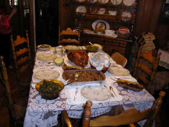 Thanksgiving table is set.